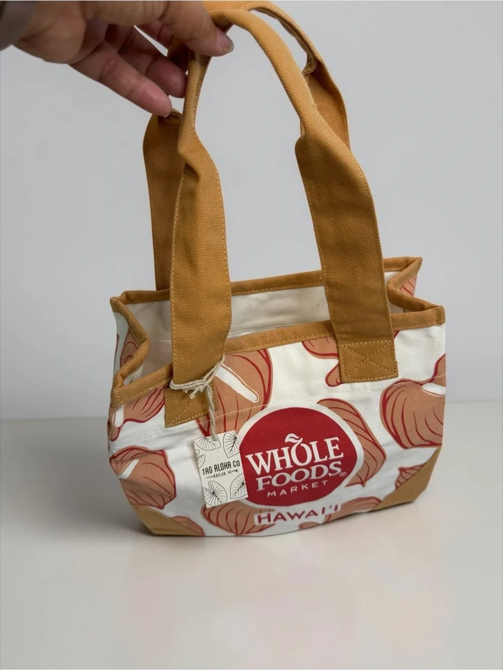 Whole Foods Hawaii Anthurium Flower Tote Mini NWT